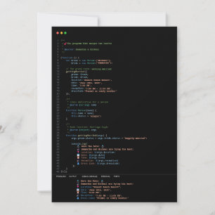 Convite de Casamento Preto para Programador Desenv