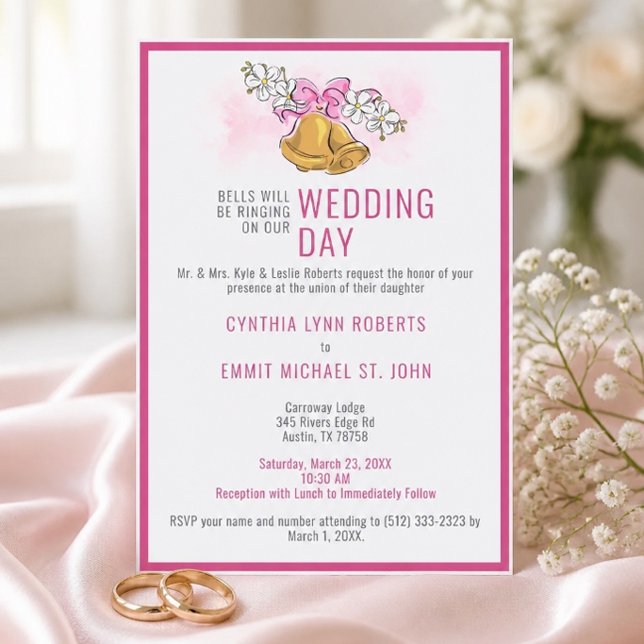 Convite de Casamento Pretty Bells (Criador carregado)
