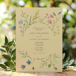 Convite de Casamento Primavera Amarela