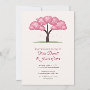 Convite de Casamento Primavera com Cerejeira em Fl