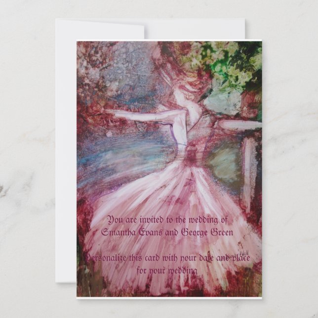 Convite de casamento "Princesa Noiva" (Frente)