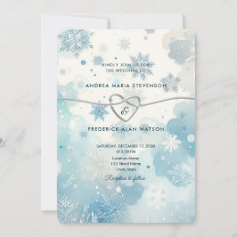 Convite de Casamento QR Winter Wonderland