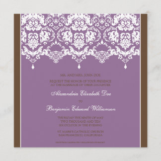Convite de Casamento Quadrado do Querido Lilac Dam