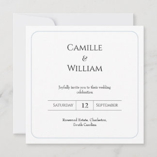 Convite de Casamento Quadrado Vintage Cottagecore