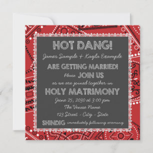 Convite de Casamento Quadro de Giz Rústico com Ban