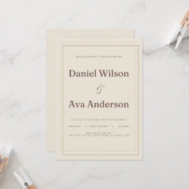 Convite de Casamento Quadro Dourado | D Personaliz
