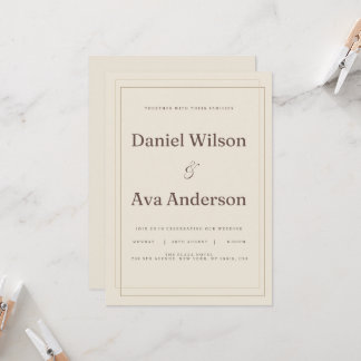 Convite de Casamento Quadro Dourado | D Personaliz