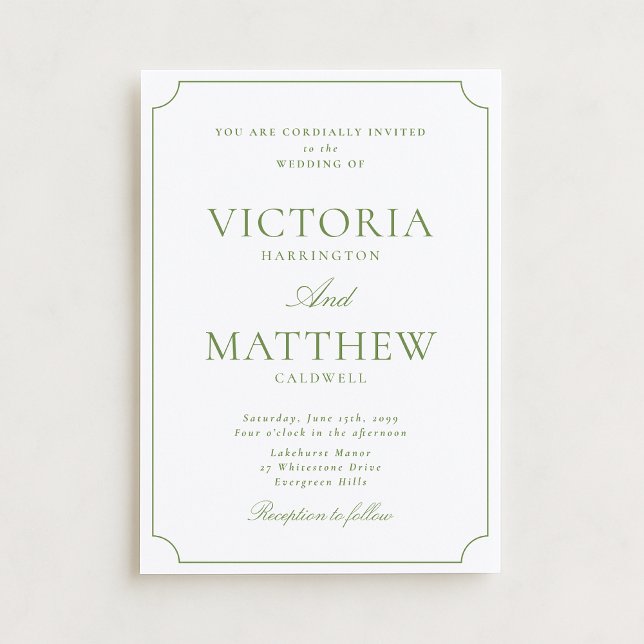 Convite de Casamento Quadro Recortado Verde Cítric (Criador carregado)
