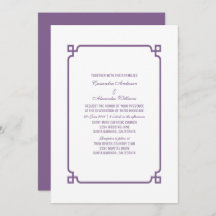 Convite de casamento Quic Deco Roxo