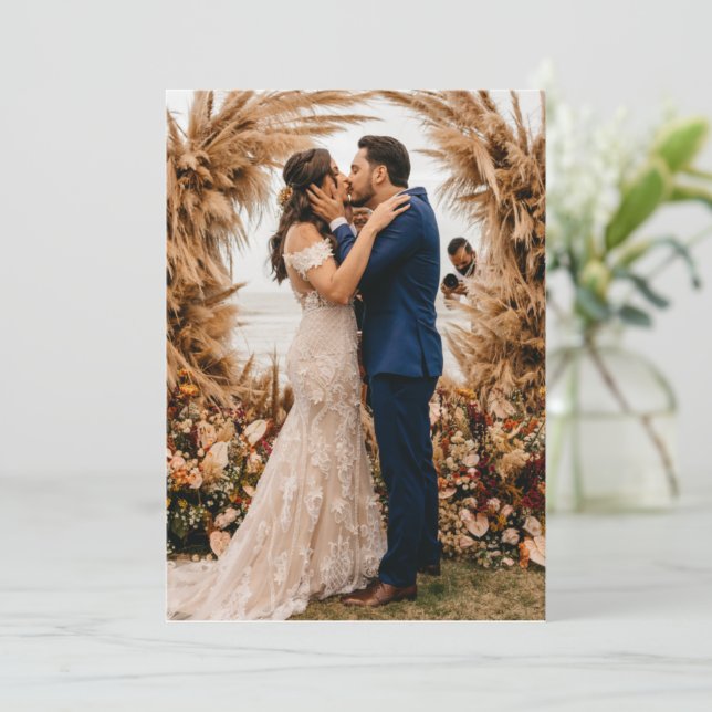 Convite de Casamento Real (Em pé/Frente)