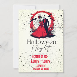 Convite de casamento Red Halloween
