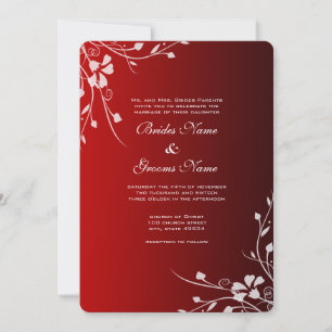 Convite de Casamento Redondo com Redemoinhos Branc