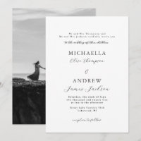 Convite De Casamento Refinado E Minimalista Elegan