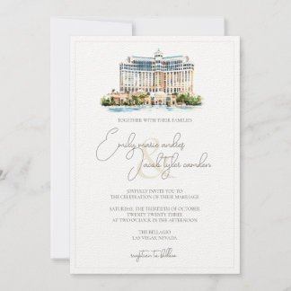 Convite de casamento - Resort em Watercolor