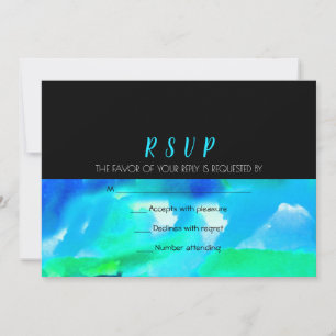 Convite de Casamento Resposta RSVP Aquarela