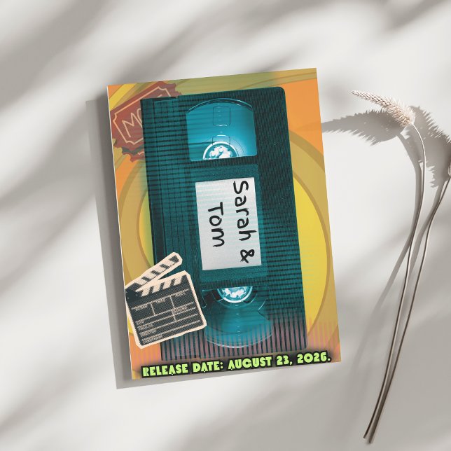 Convite de Casamento Retro Anos 90 (Criador carregado)