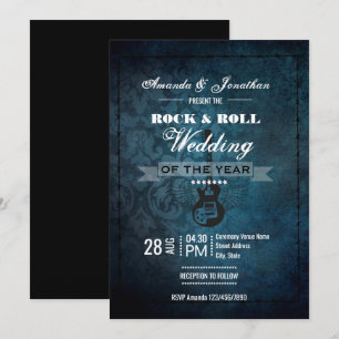 Convite de Casamento Retro Vintage Rock n' Roll