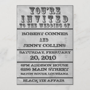 Convite de casamento Rock Poster (Melhor Prêmio de