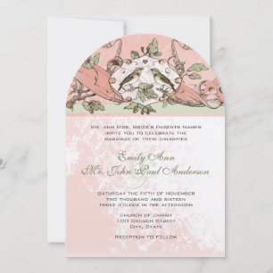 Convite de Casamento Rolo de Árvore de Pêssego de