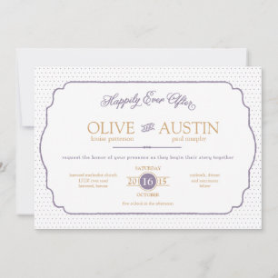 Convite de Casamento Romance de Conto de Fadas