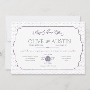 Convite de Casamento Romance de Storybook