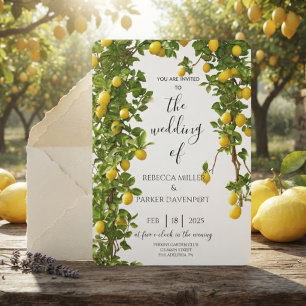 Convite de Casamento Romance do Pomar de Limão