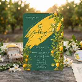 Convite de Casamento Romance do Pomar de Limão
