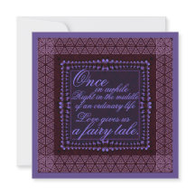 Convite de Casamento Romance Roxo Escuro