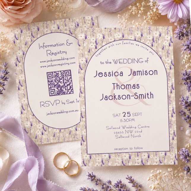 Convite de Casamento Romântico Boho Daisy (Criador carregado)