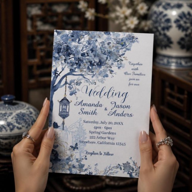 Convite de Casamento Romântico Elegante Inspirado  (Criador carregado)