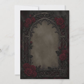 Convite de Casamento Romântico Gótico - Floral Esc