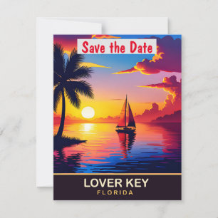 Convite de casamento romântico Lover Key Florida