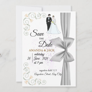 Convite de Casamento Romântico Moderno