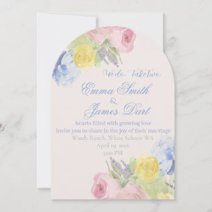 Convite de Casamento Romântico Segundo Casamento o