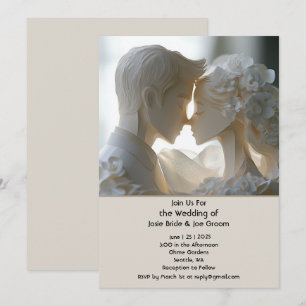 Convite de casamento romeno escultórico