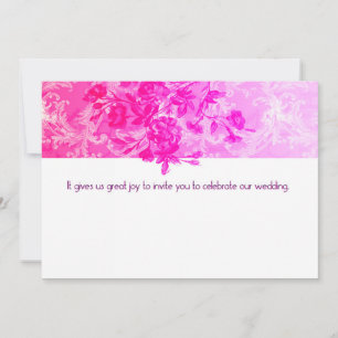Convite de Casamento Rosa