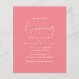 Convite de Casamento Rosa Cor da Moda ORÇAMENTO