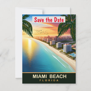 Convite de Casamento Rosa da Costa de Miami Beach 