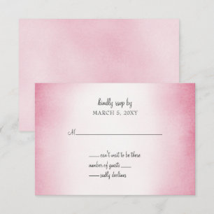 convite de casamento rosa ombre rsvp