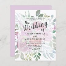 Convite de Casamento Rosa-Rosa Rosa Dusty Rustic p