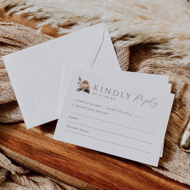 Convite de Casamento Rosa Roxa Mal-humorada Cartão (Criador carregado)