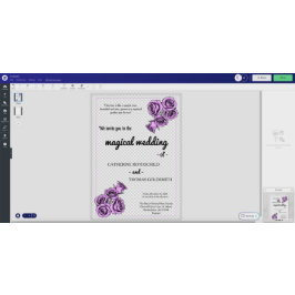 Convite de Casamento Rosa Roxa Mística