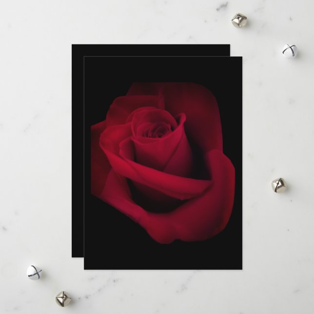Convite de Casamento Rosa Vermelha, Salve a data (Frente/Verso In Situ)