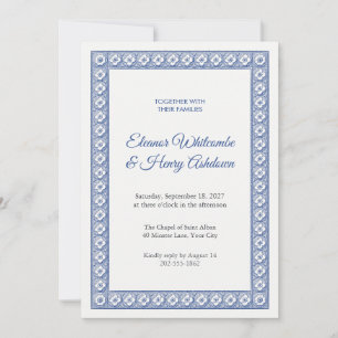 Convite de Casamento Rosácea Quatrefoil