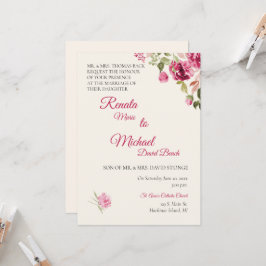 Convite de Casamento Rose Boysenberry