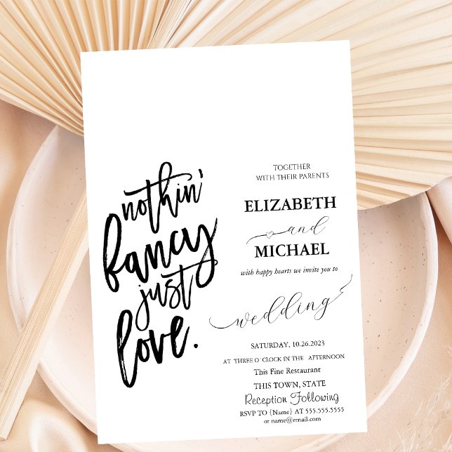 Convite de Casamento Roteiro Simples Minimalista (Criador carregado)