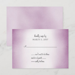 convite de casamento roxo ombre rsvp