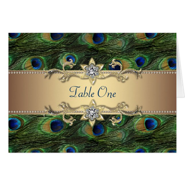 Convite de Casamento Royal Indian Peacock Verde Es (Frente horizontal)