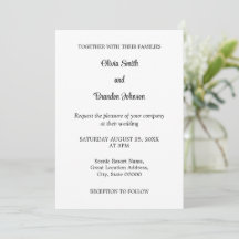 Convite de casamento RSVP de Código QR Minimalista