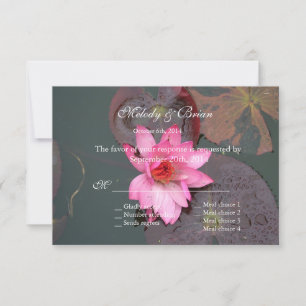 convite de casamento RSVP flor de lírio aquático r